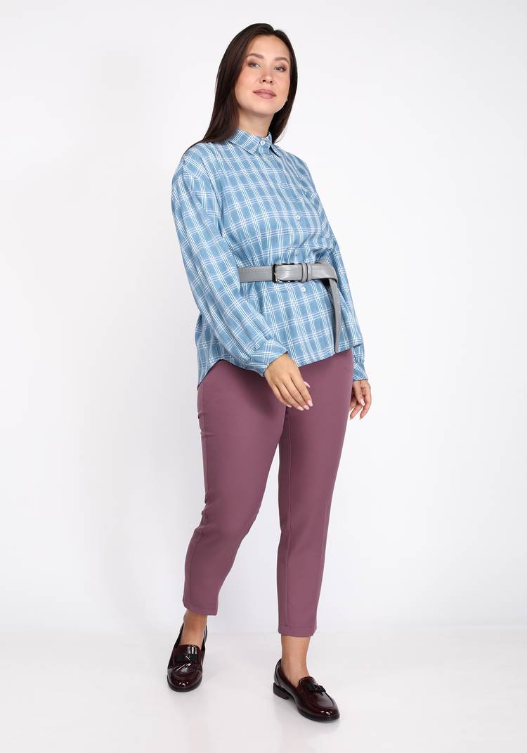 Рубашка из хлопка в клетку шир.  750, рис. 10