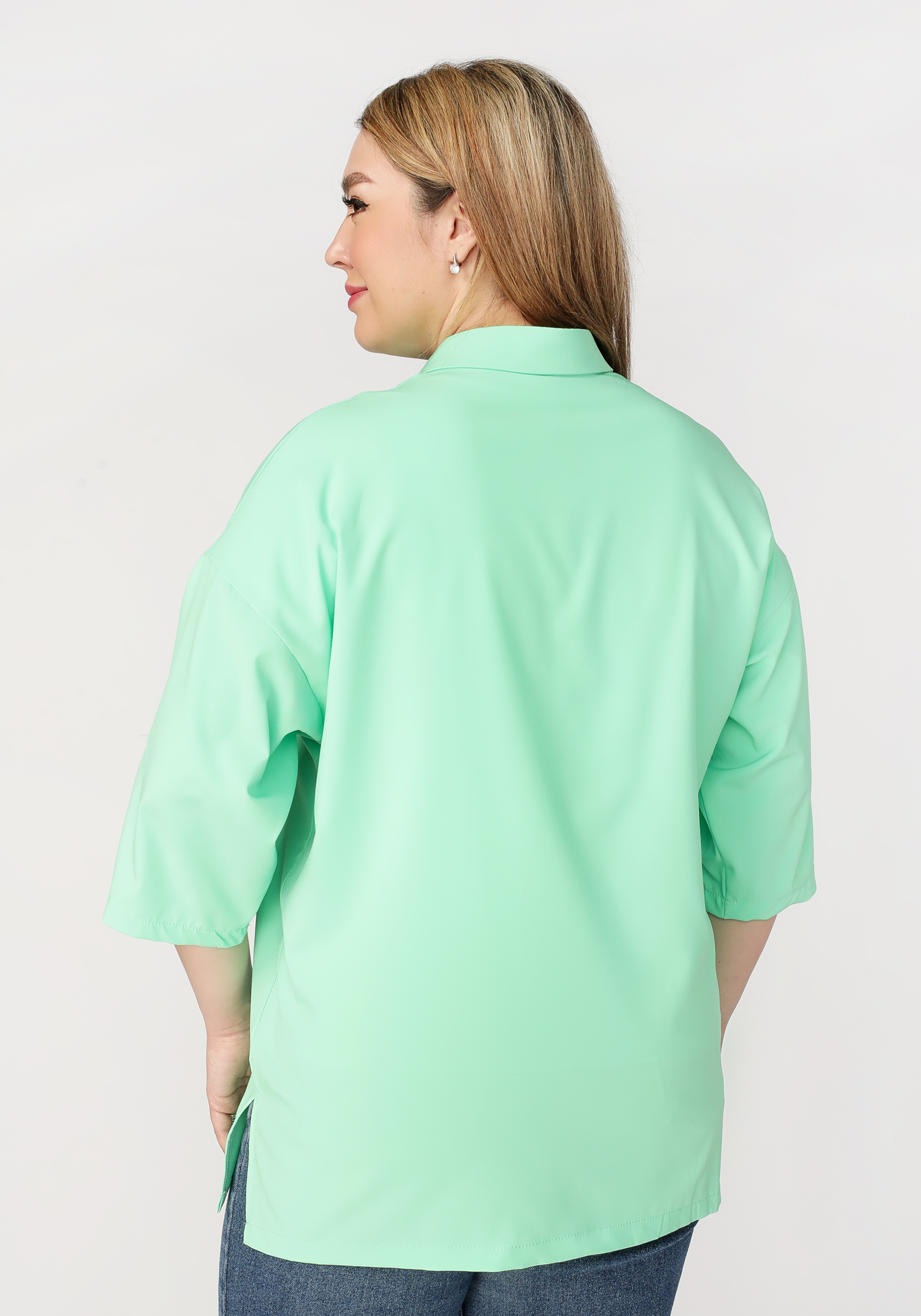 Рубашка женская "Стелла", размер 50, цвет синий - фото 3
