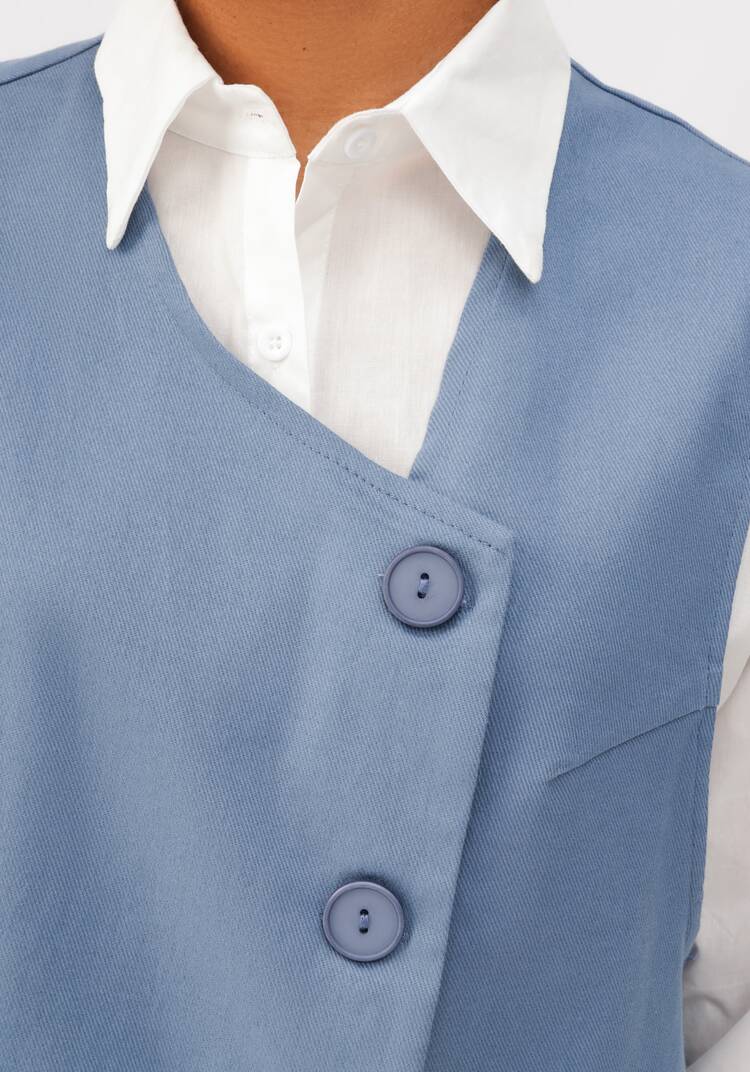 Жилет с асимметричной застёжкой шир.  750, рис. 11