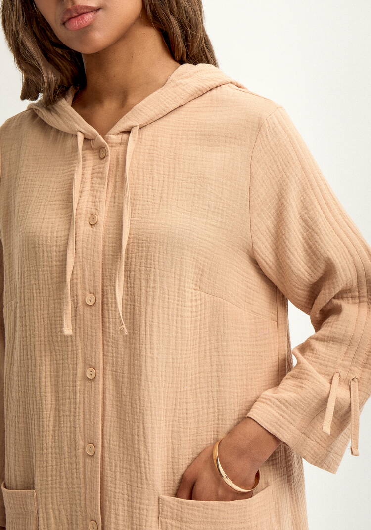 Пыльник с капюшоном свободного силуэта шир.  750, рис. 5