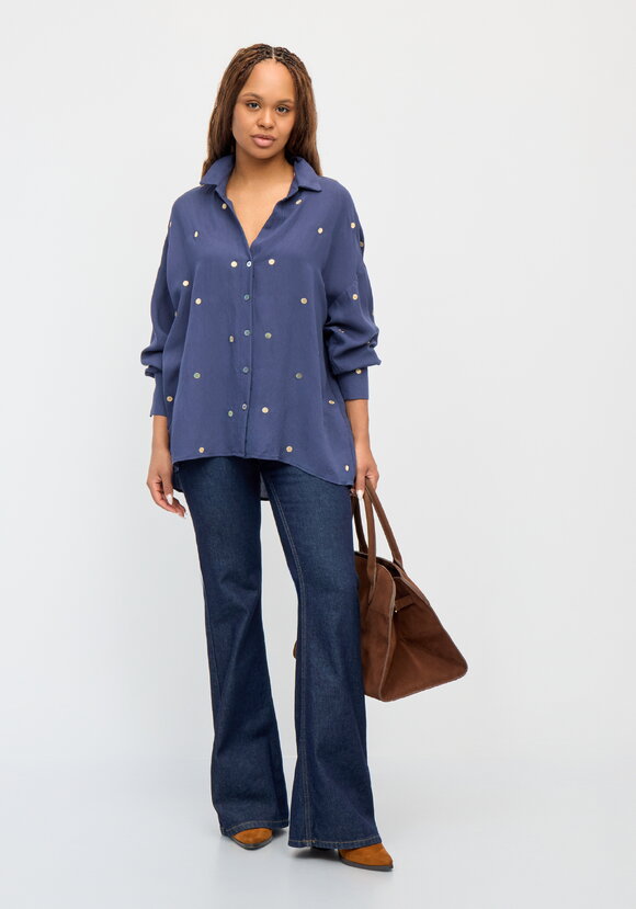 Рубашка с вышивкой Горошек шир.  580, рис. 6