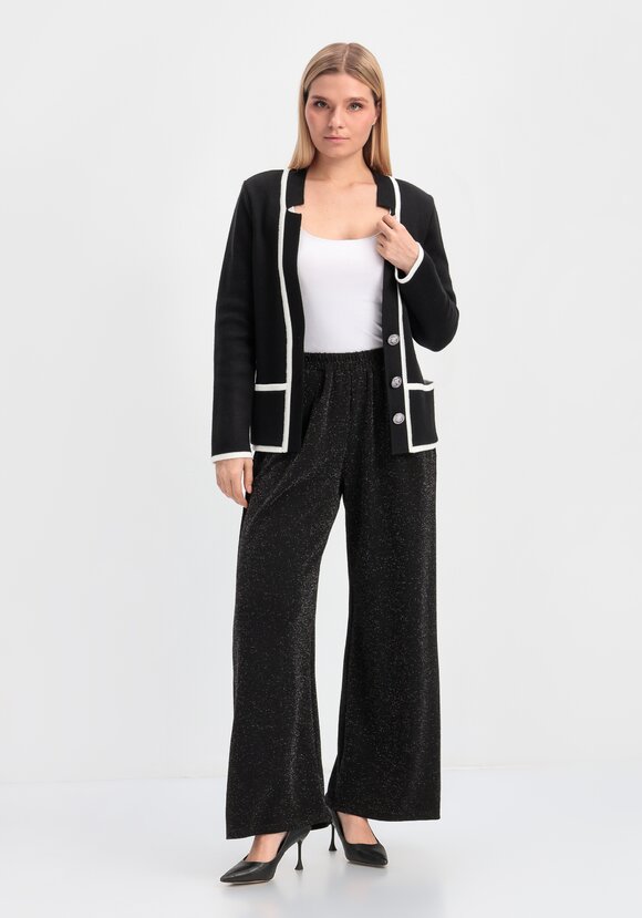 Брюки прямые с люрексом шир.  580, рис. 6