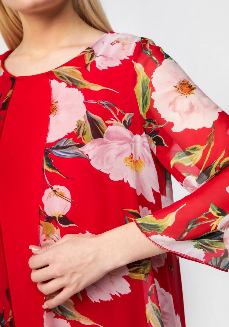 Платье трикотажное с шифоновой накидкой шир.  750, рис. 8