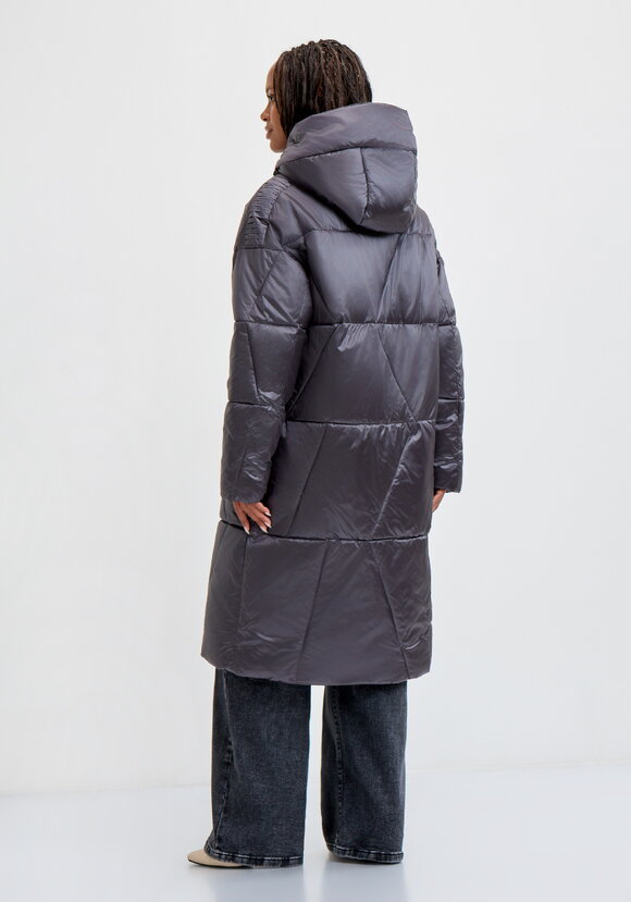 Пальто зимнее с мерцающей тканью шир.  580, рис. 11