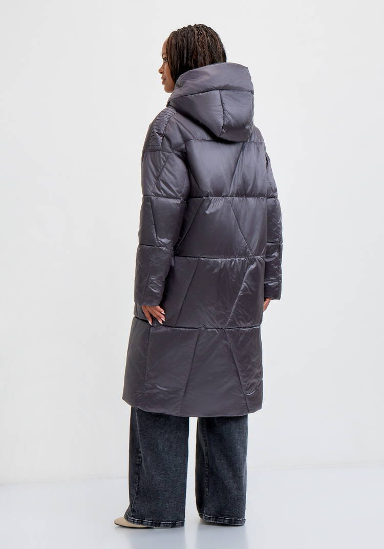 Пальто зимнее с мерцающей тканью шир.  750, рис. 11