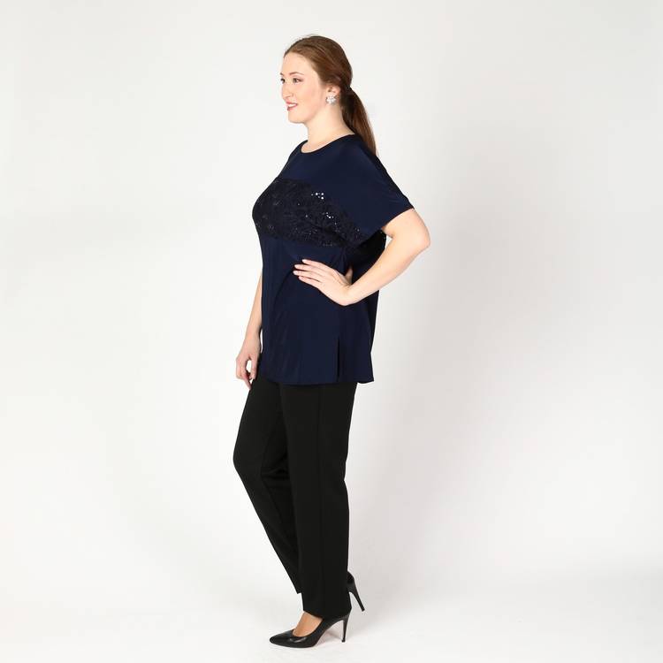 Туника с кружевной вставкой шир.  750, рис. 20