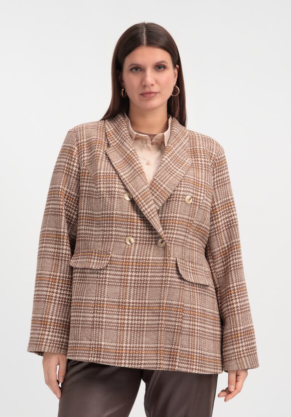 Пиджак двубортный с принтом в клетку купить со скидкой в интернет ...