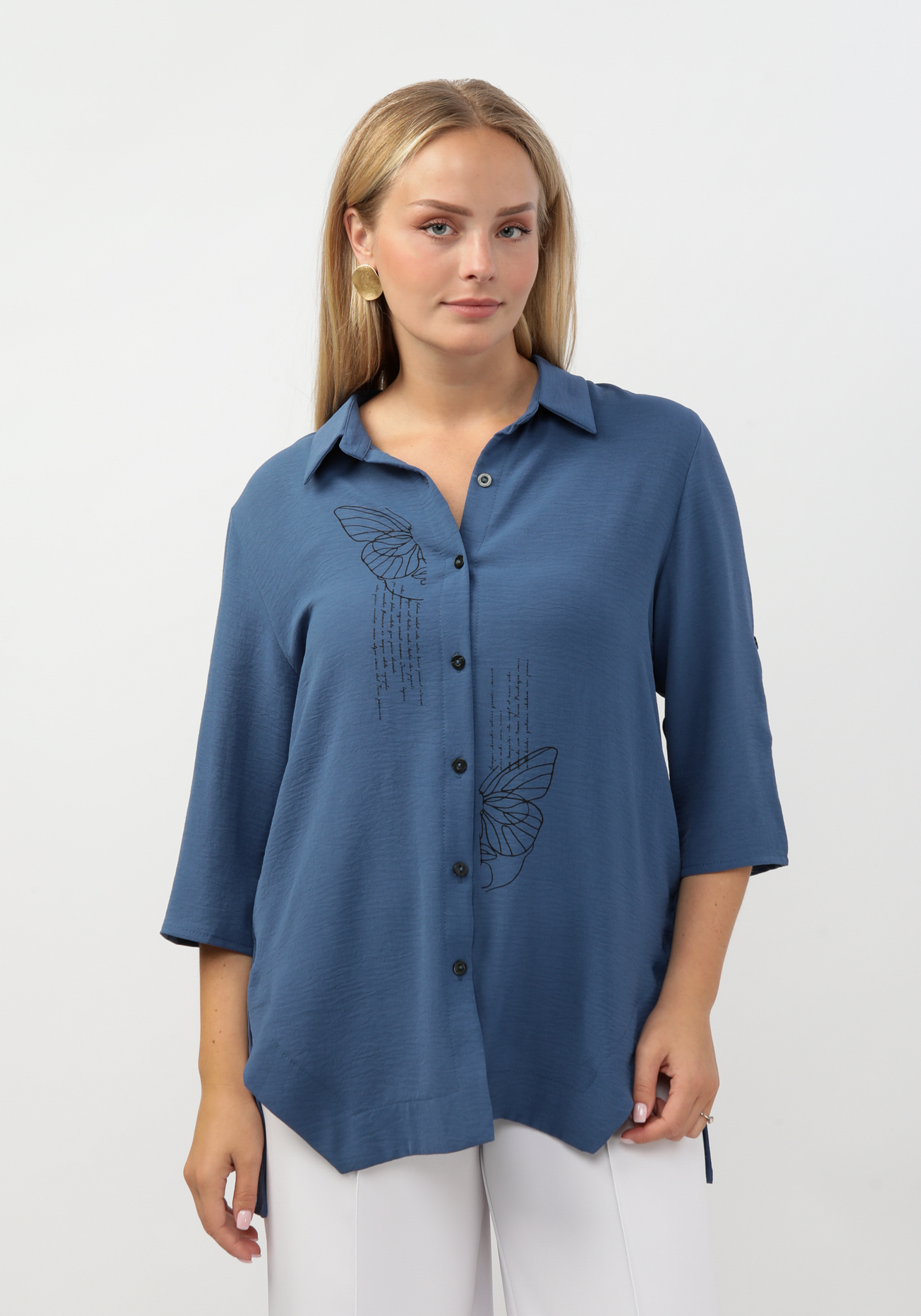 Блуза "Лана" Vittori Vi, размер 58, цвет синий - фото 10