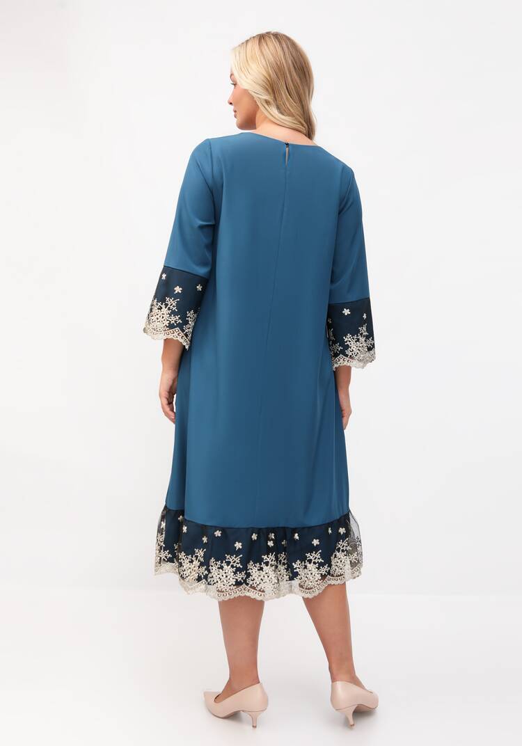 Платье с отделкой кружевом шир.  750, рис. 21