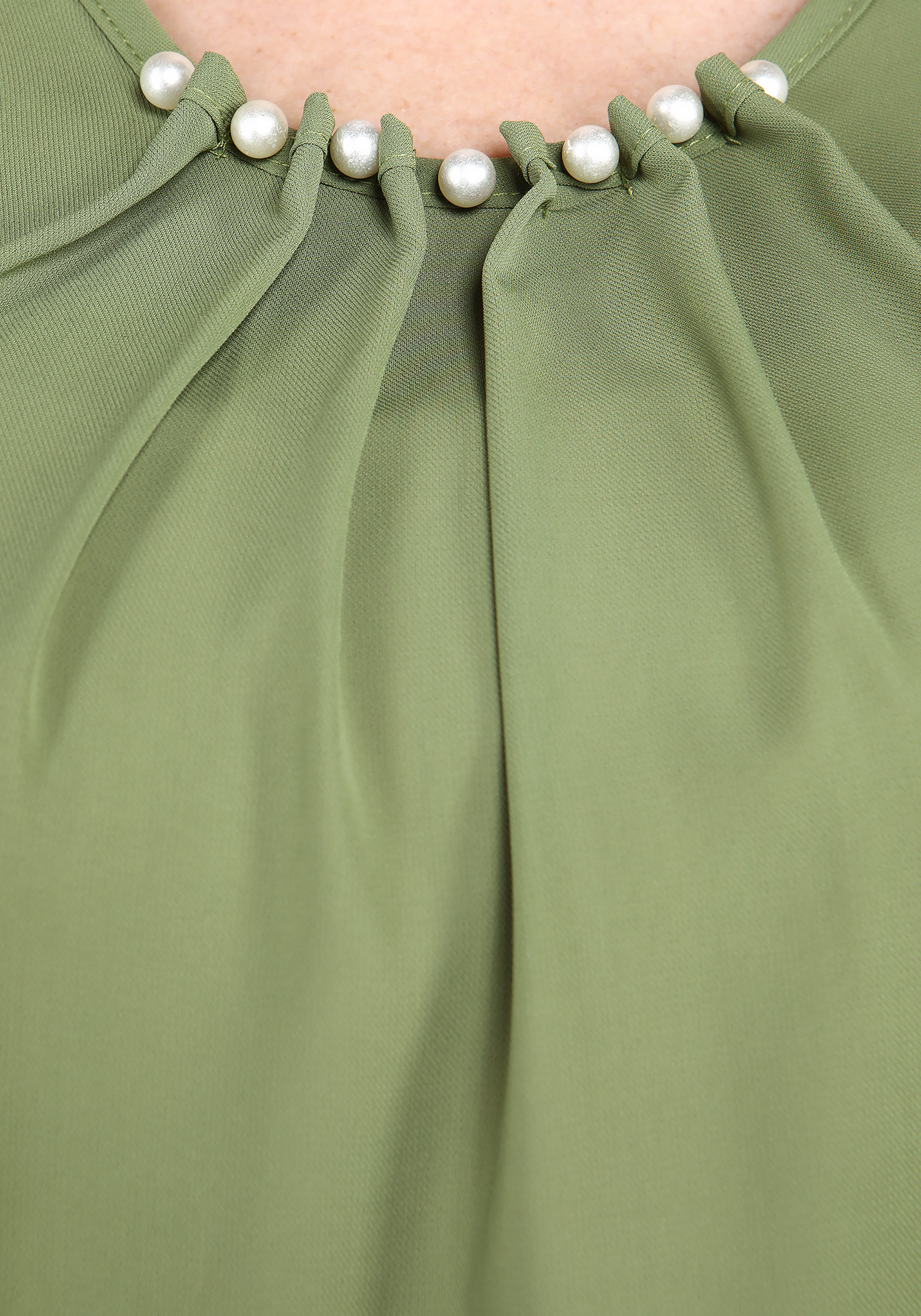 Блуза с украшением на воротнике Bianka Modeno, размер 50, цвет баклажановый - фото 10
