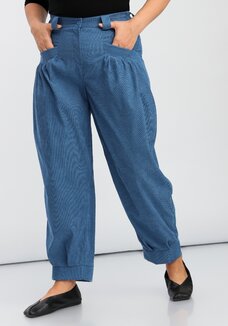 Брюки-бананы с манжетами по низу