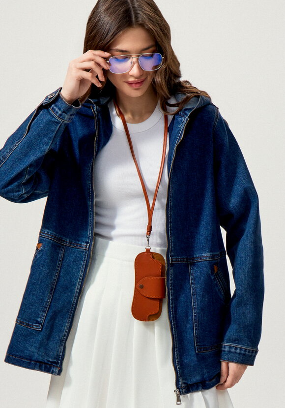 Джинсовая куртка с капюшоном шир.  580, рис. 19