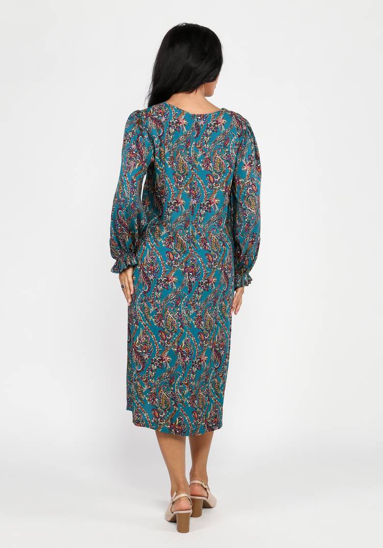 Платье силуэта тюльпан с принтом шир.  750, рис. 2