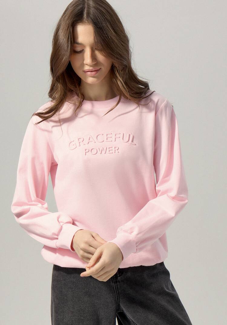 Свитшот с объемным принтом на груди шир.  750, рис. 6