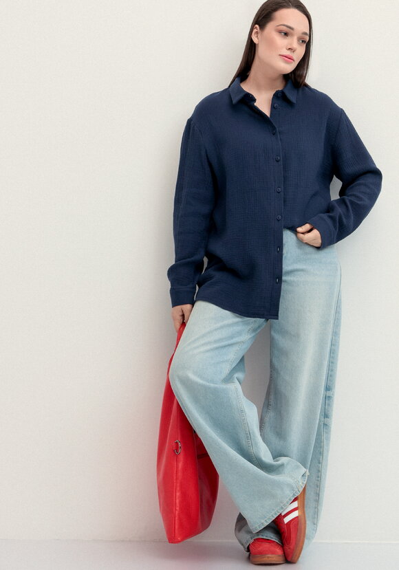 Рубашка муслиновая свободного кроя шир.  580, рис. 26