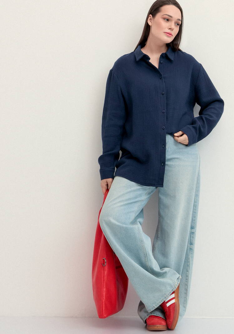 Рубашка муслиновая свободного кроя шир.  750, рис. 26