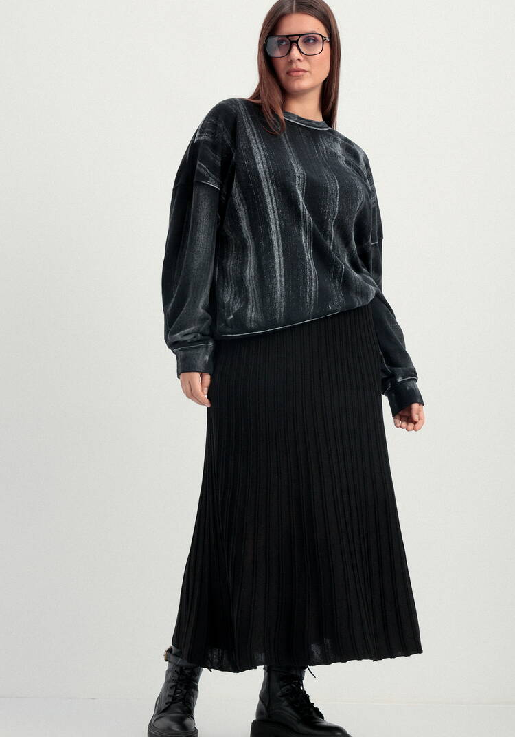 Юбка A-образного силуэта с имитацией плиссе шир.  750, рис. 7