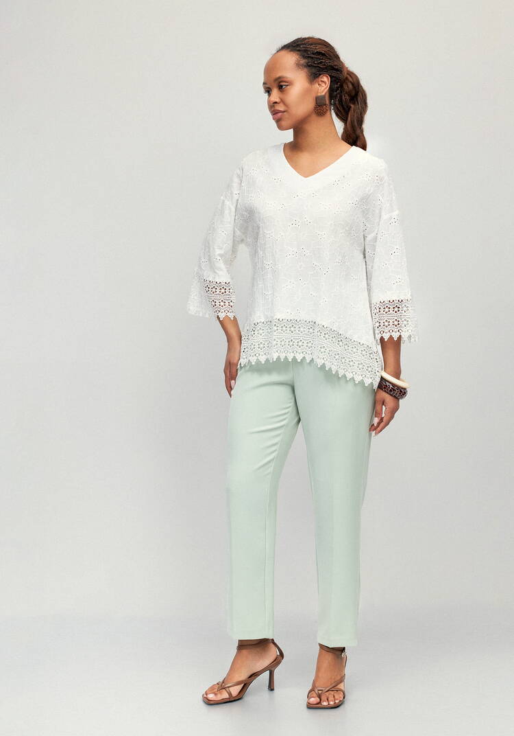 Блуза с кружевом Джулия шир.  750, рис. 8