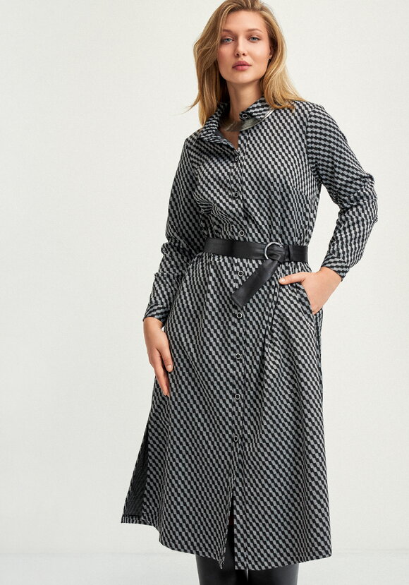 Платье-рубашка с длинным рукавом на манжете шир.  580, рис. 2