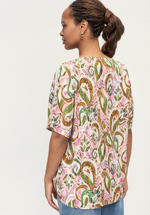 Блуза с лампасом из кружева по рукаву шир.  580, рис. 3