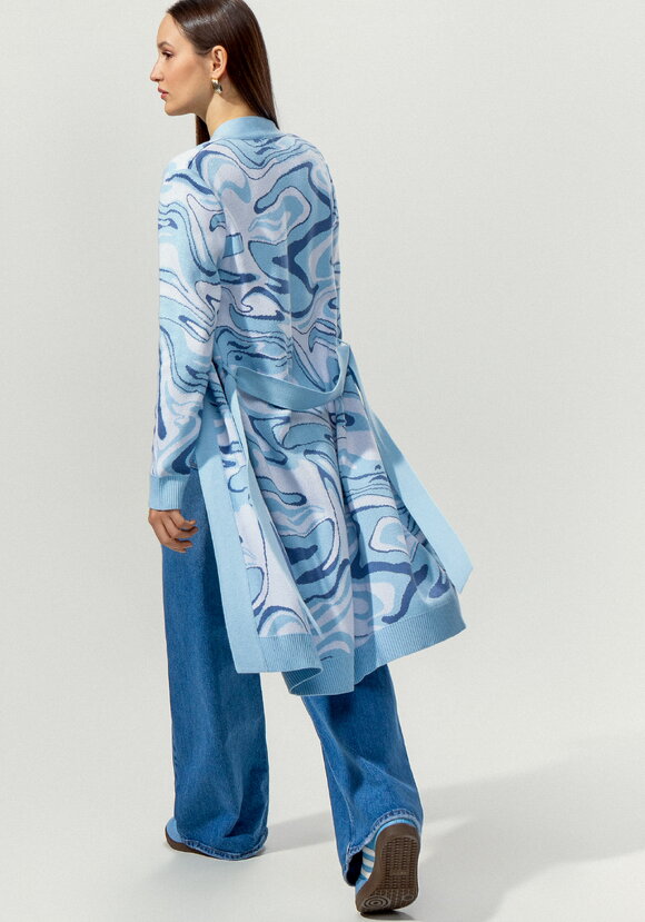 Кардиган с акварельным принтом шир.  580, рис. 3