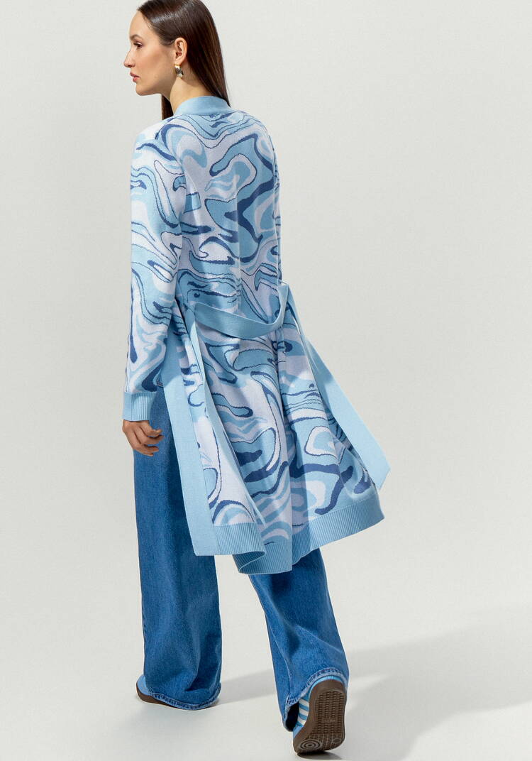 Кардиган с акварельным принтом шир.  750, рис. 3