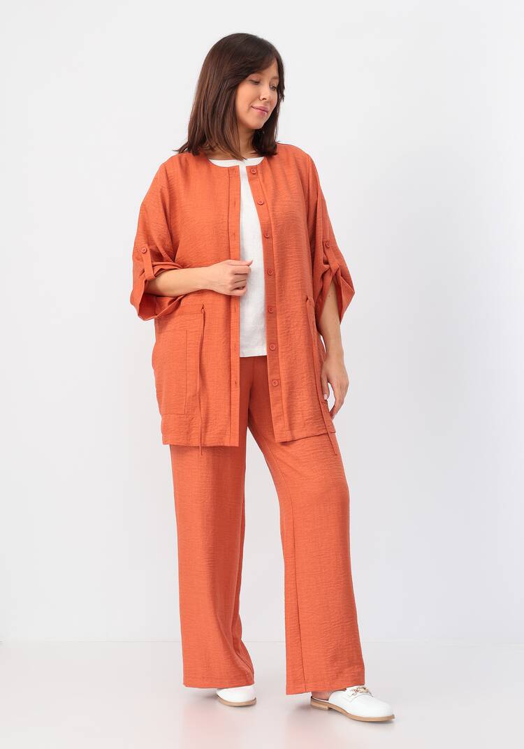 Кардиган на пуговицах с кулиской по талии шир.  750, рис. 30