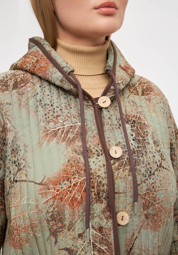 Куртка с принтом стеганная шир.  750, рис. 5