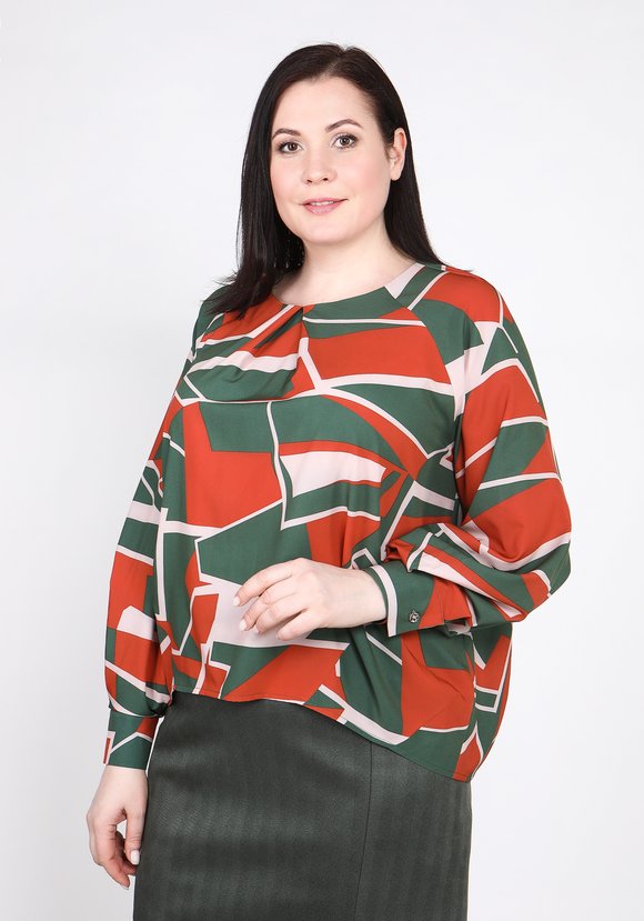 Блуза легкая свободного кроя шир.  580, рис. 2