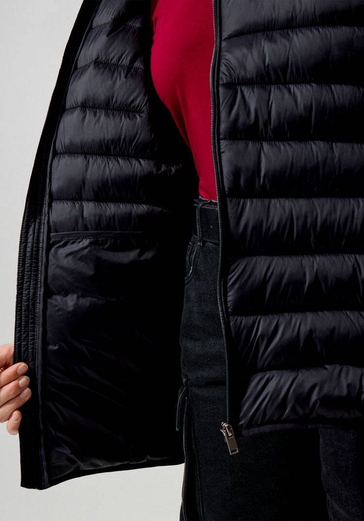 Куртка легкая стеганая с капюшоном шир.  750, рис. 23