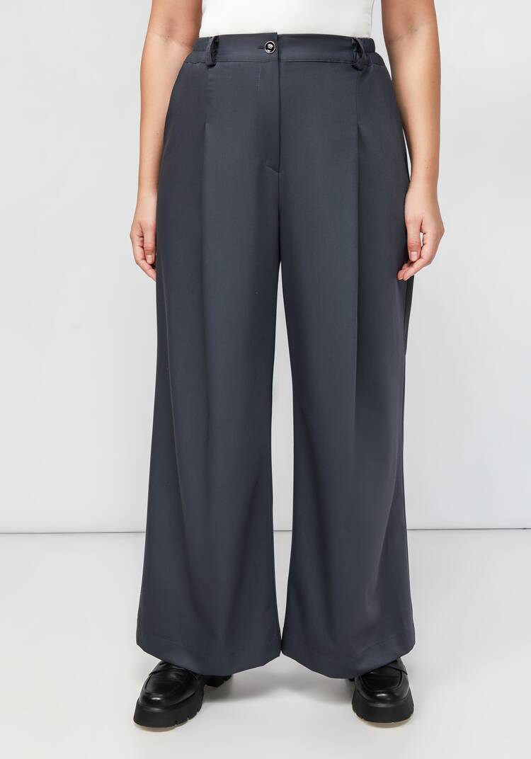 Брюки из костюмной ткани свободного кроя шир.  750, рис. 10