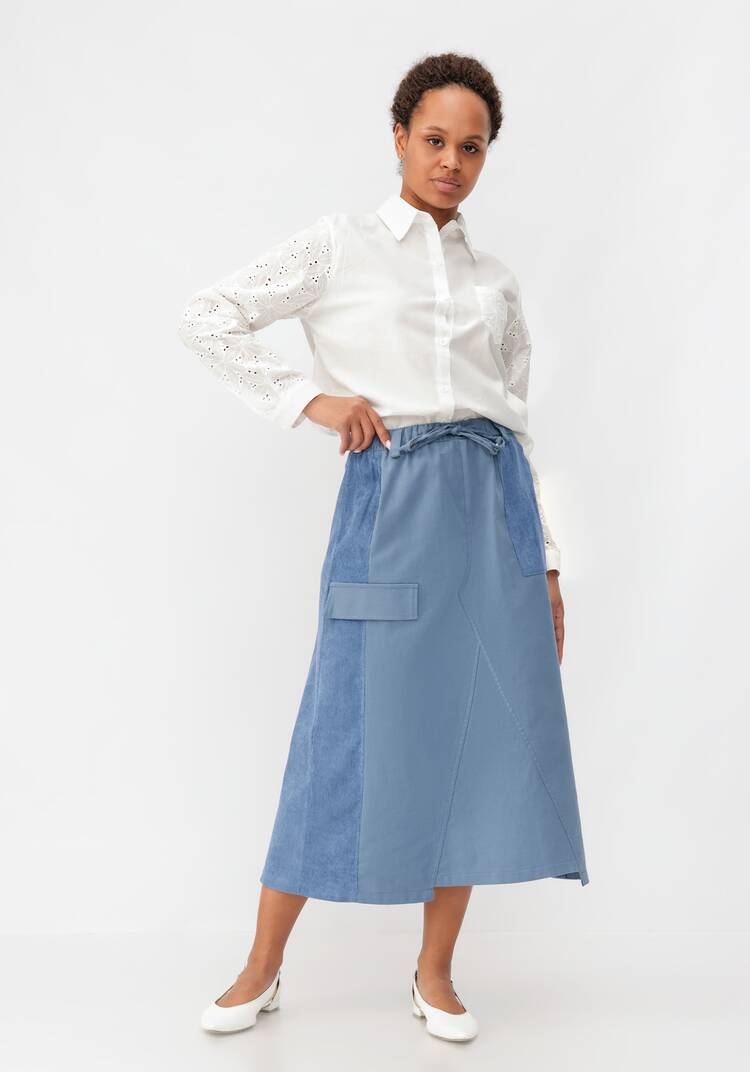 Юбка оригинального кроя с резинкой на поясе шир.  750, рис. 11