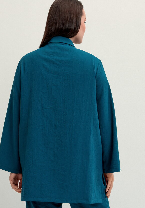 Рубашка на пуговицах свободного кроя шир.  580, рис. 35