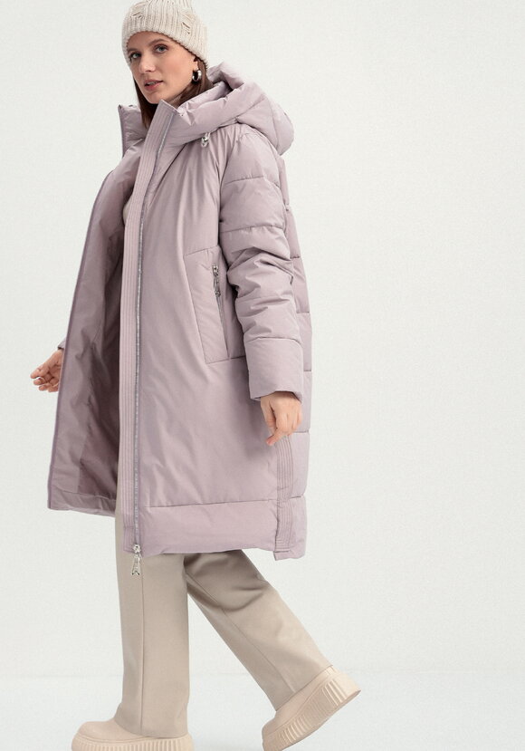 Пуховик с боковыми карманами на молнии шир.  580, рис. 23