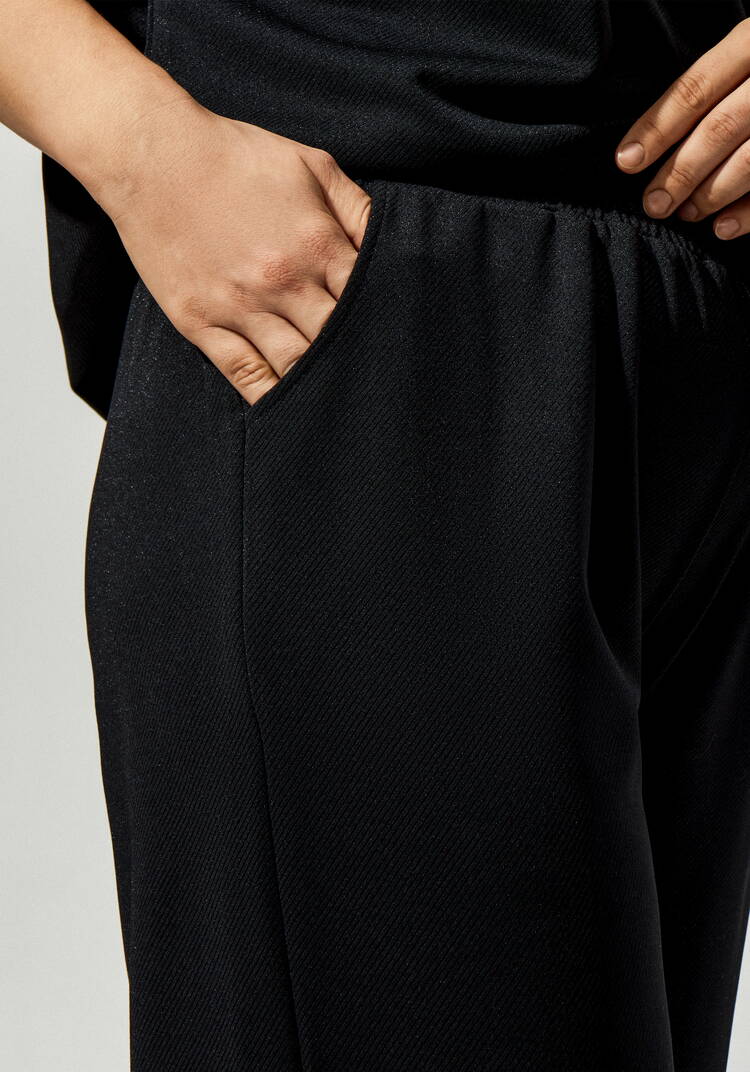 Брюки на резинке с метанитью шир.  750, рис. 4