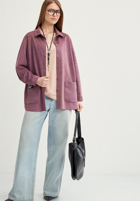 Блуза утепленная на пуговицах шир.  580, рис. 2