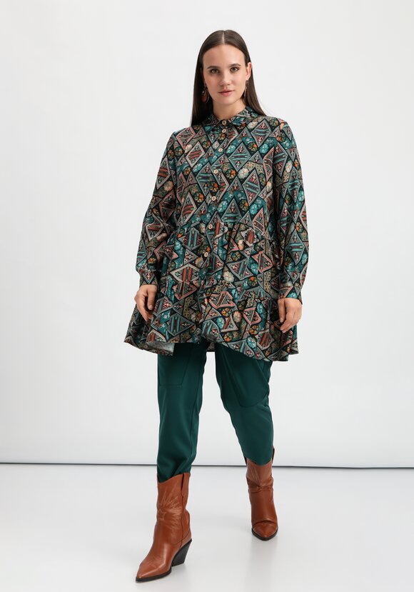 Блуза оверсайз с ярусами шир.  580, рис. 10