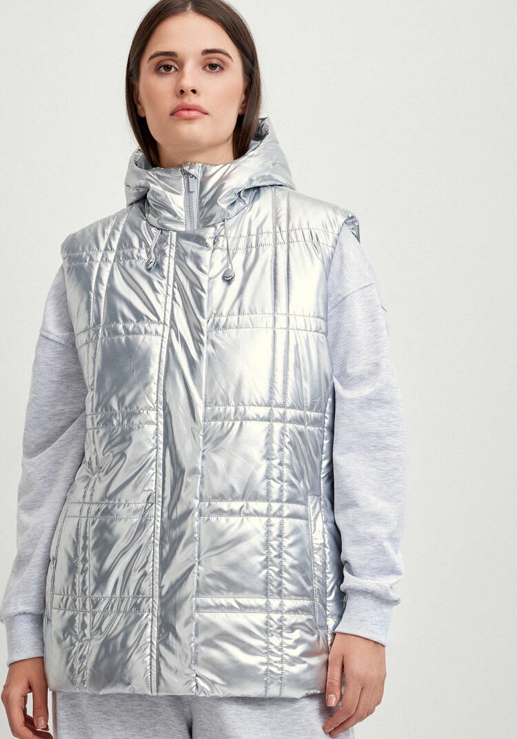 Жилет стеганый метализированный шир.  750, рис. 13