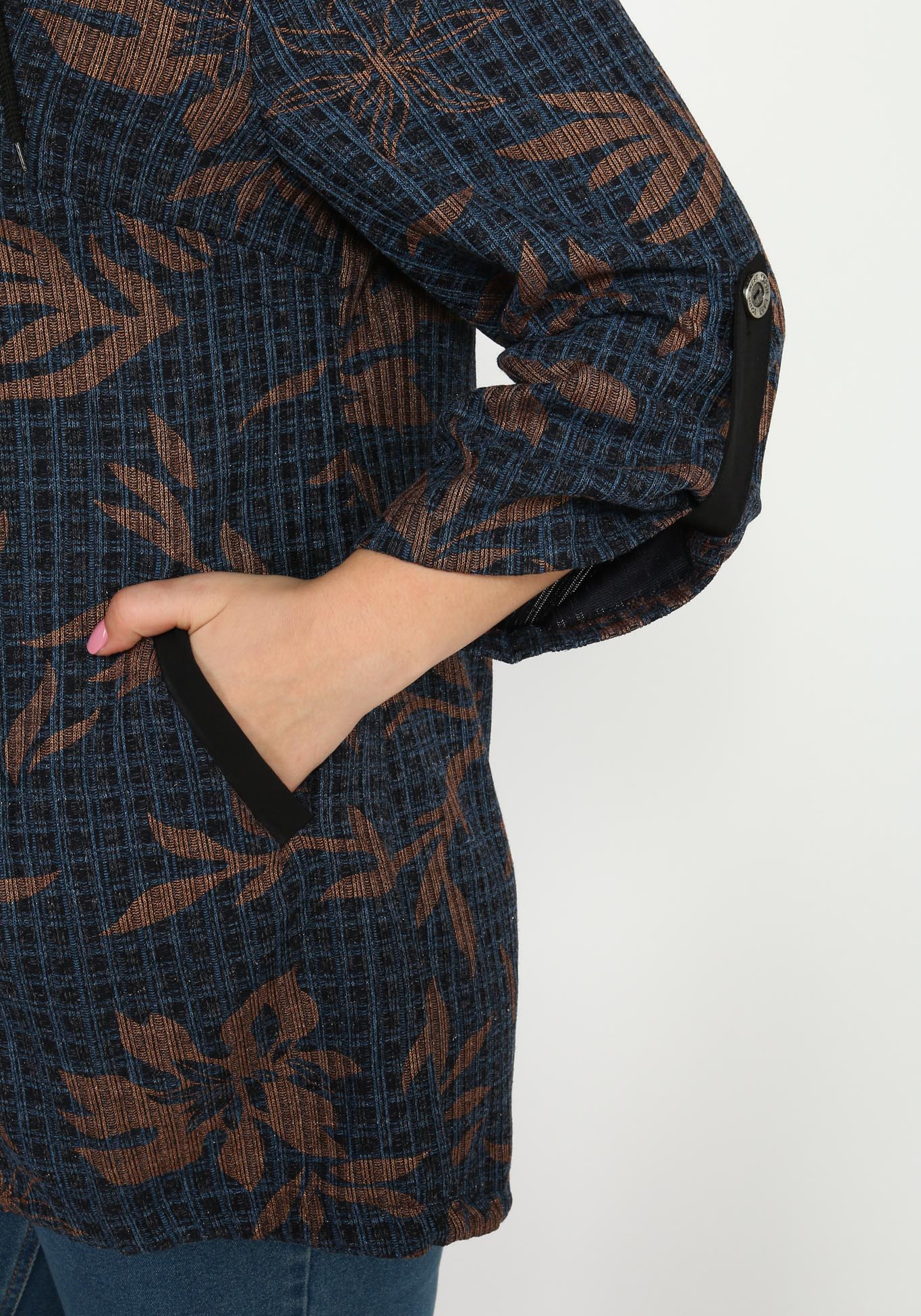 Куртка удлиненная из фактурного материала Lorum, размер 48, цвет бордо - фото 6