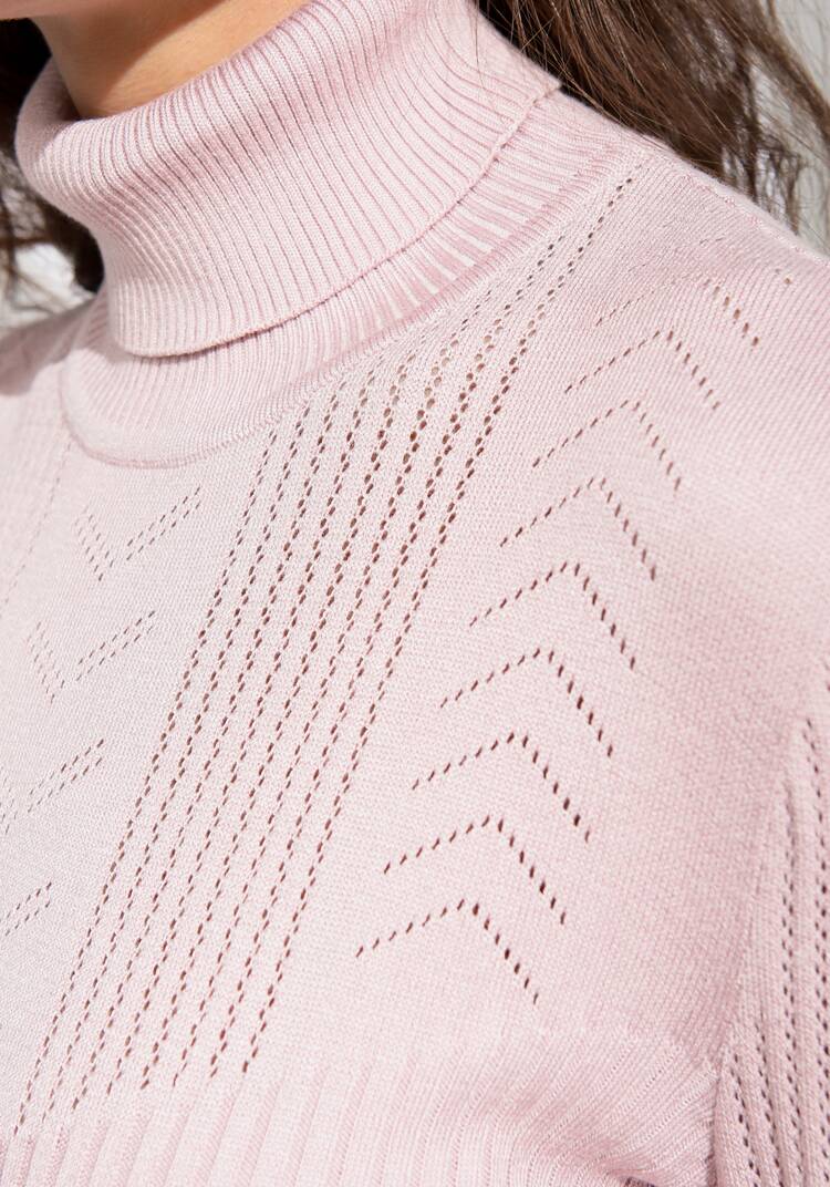 Водолазка из вискозы с ажурным узором шир.  750, рис. 5