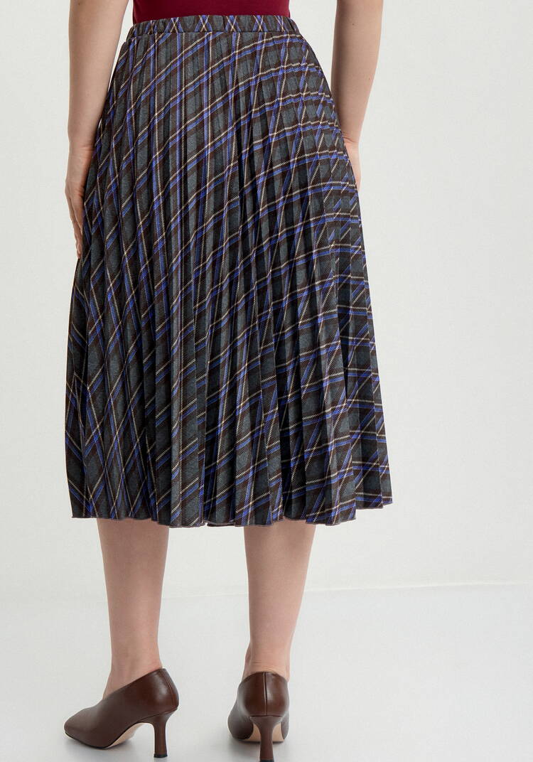 Юбка в клетку плиссированная шир.  750, рис. 9