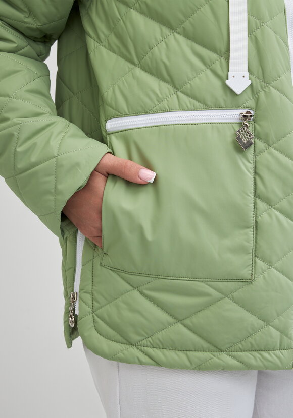 Куртка с контрастной молнией Вероника шир.  580, рис. 26