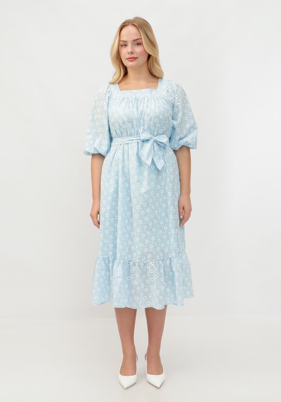 Платье с имитацией вышивки шир.  580, рис. 4