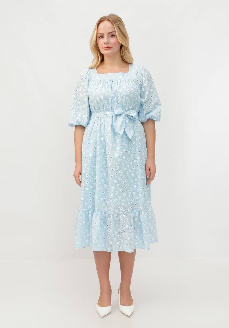 Платье с имитацией вышивки шир.  750, рис. 4