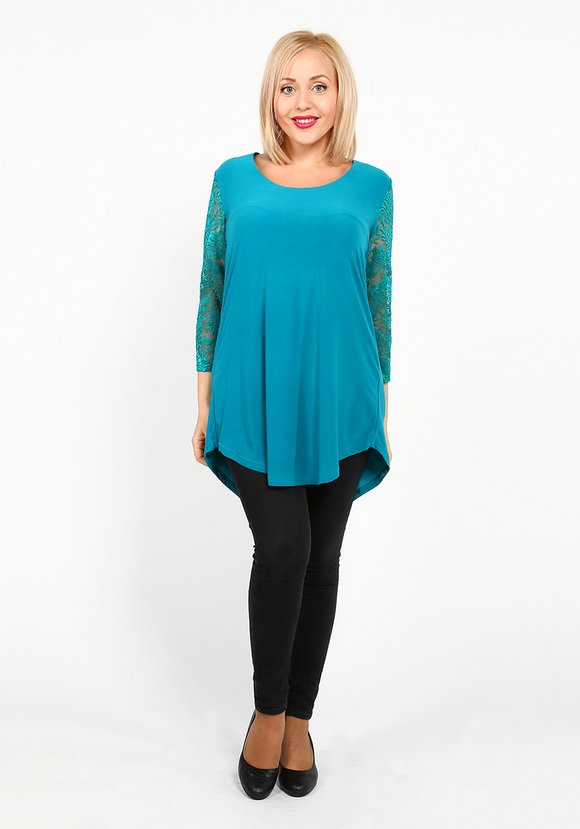 Туника с гипюровыми рукавами шир.  580, рис. 5