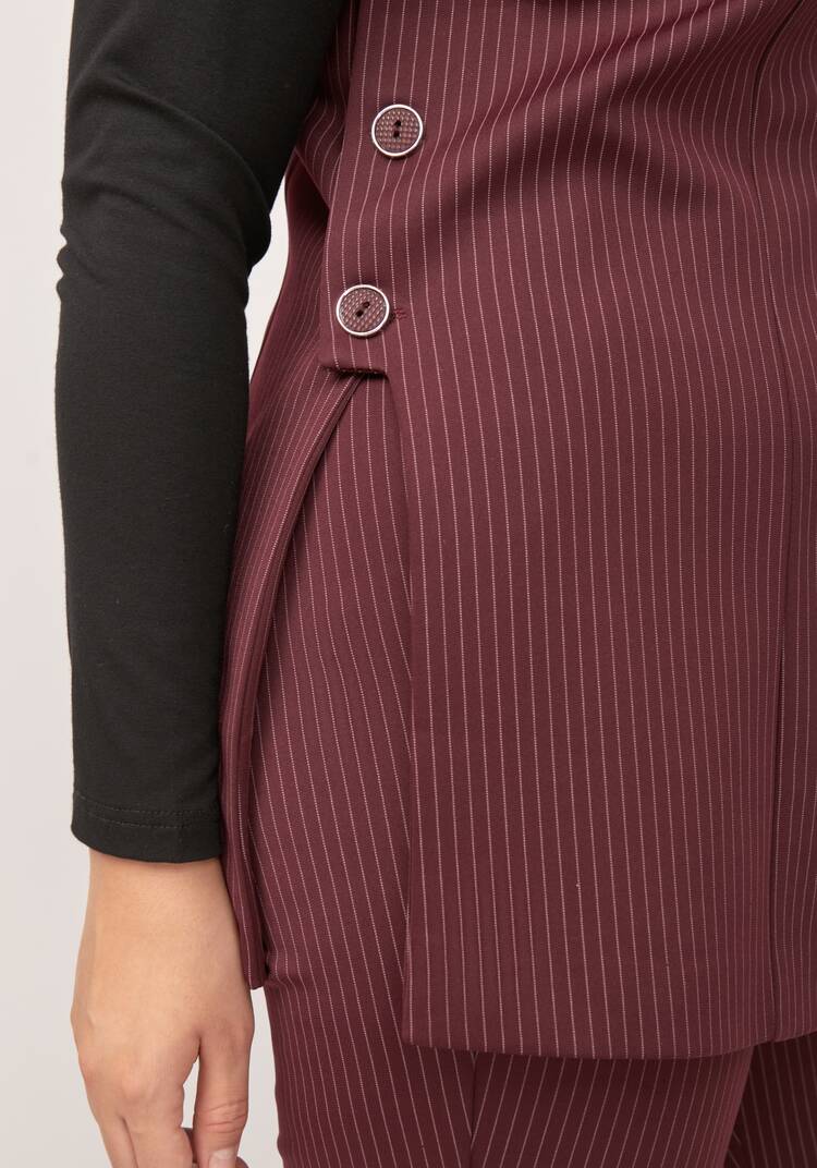 Жилет в полоску с разрезами шир.  750, рис. 5