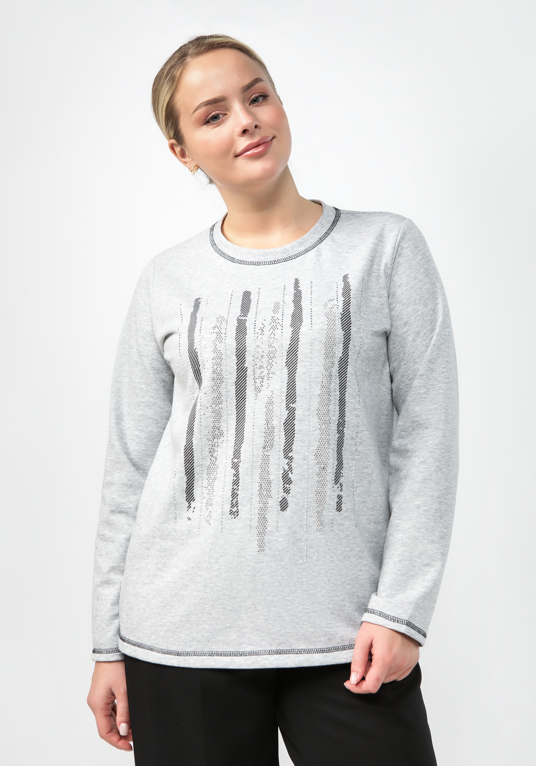 

Лонгслив свободного кроя, Розовый