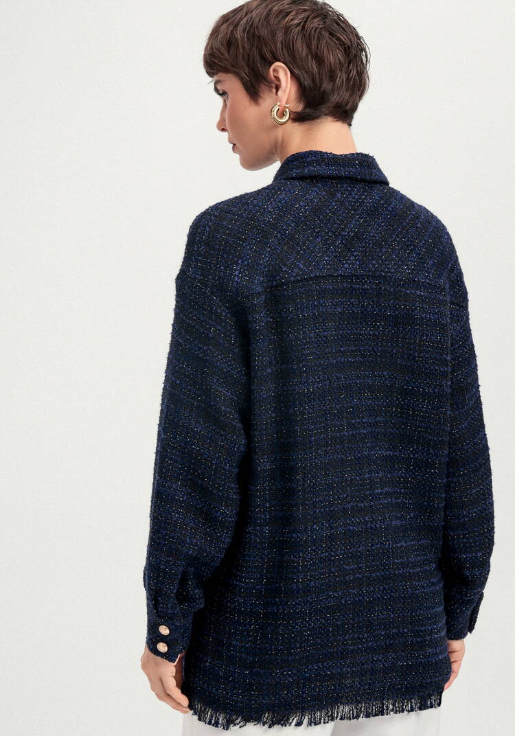 Жакет твидовый с фактурной нитью шир.  750, рис. 3