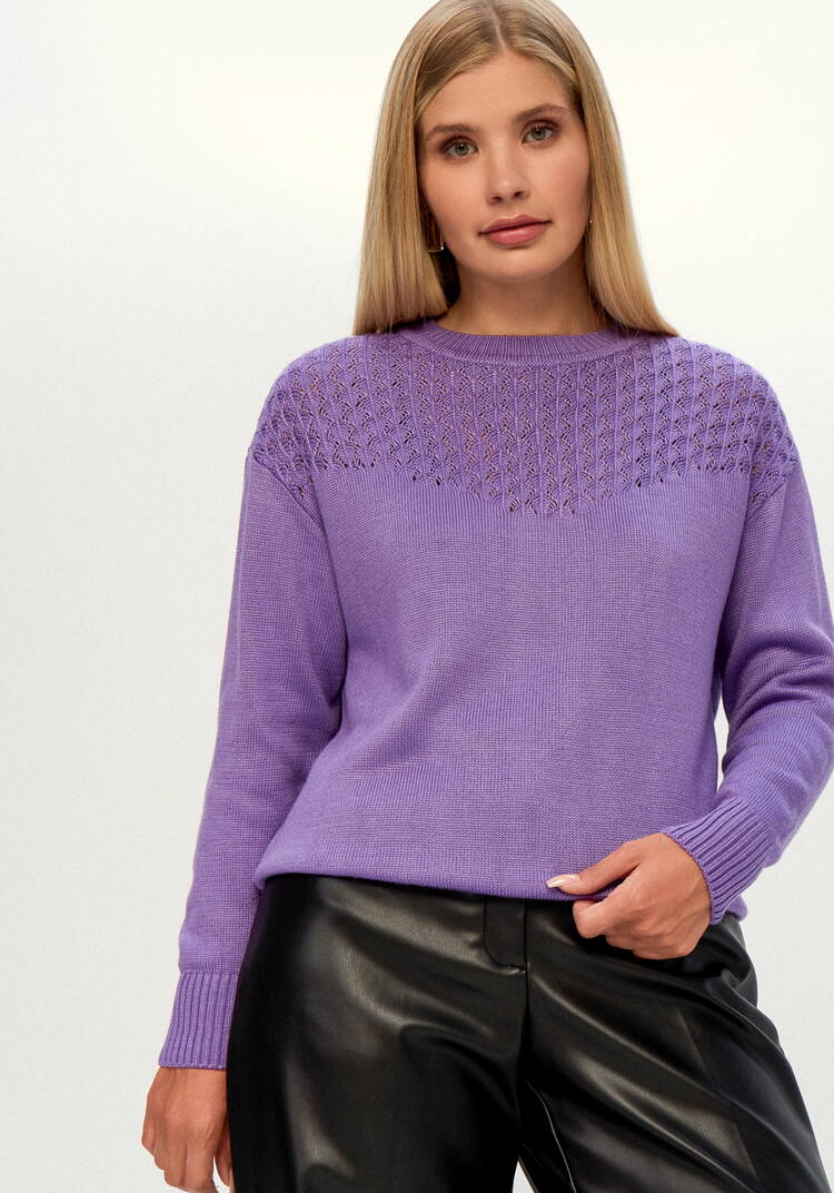 Джемпер женский с ажурной кокеткой шир.  750, рис. 15