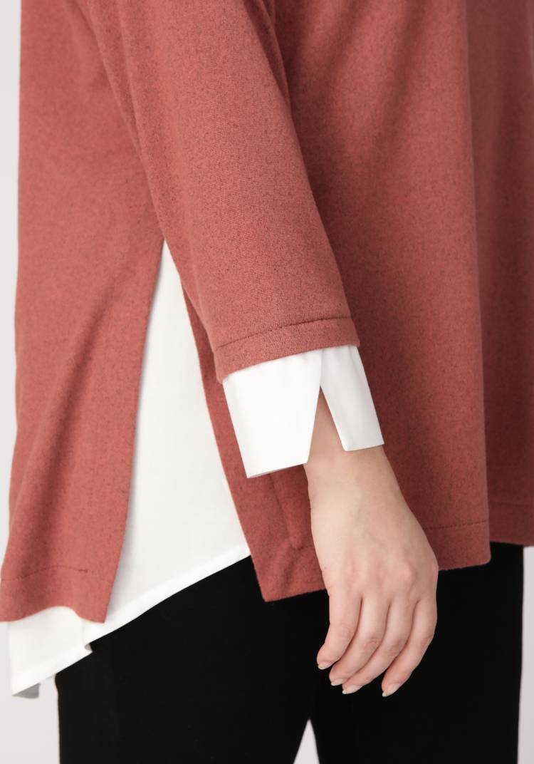 Туника свободная с контрастными вставками шир.  750, рис. 10